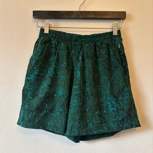 Outdoor Voices Teal Patterned Shorts